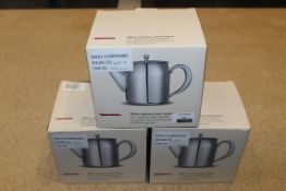 Boxed John Lewis And Partners 700ml Stainless Steel Tea Pots RRP £20 Each (1110008) (1018999) (