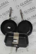 Assorted Non Stick Woks Non Stick Frying Pan And A Hard Anodised Aluminium Roasting Dishes RRP £