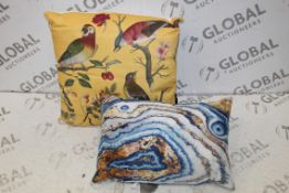 Assorted Yellow & Blue Square & Rectangular Scatter Cushions RRP £45 Each (Pictures Are For