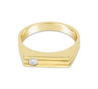 Diamond Yellow Gold Ring Size N RRP £615 (NV38)
