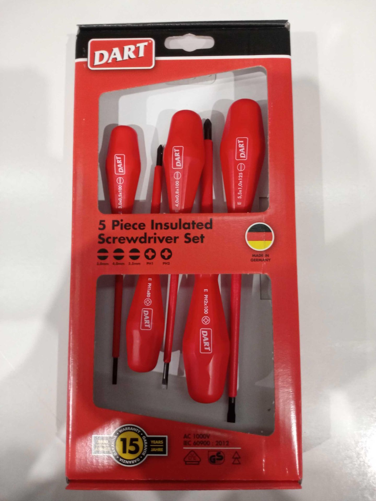 Insulated 5 piece screwdriver set - Image 2 of 2
