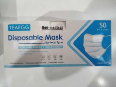 Pack of 50 brand new teaegg face masks