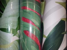 3 rolls of assorted designer wallpaper