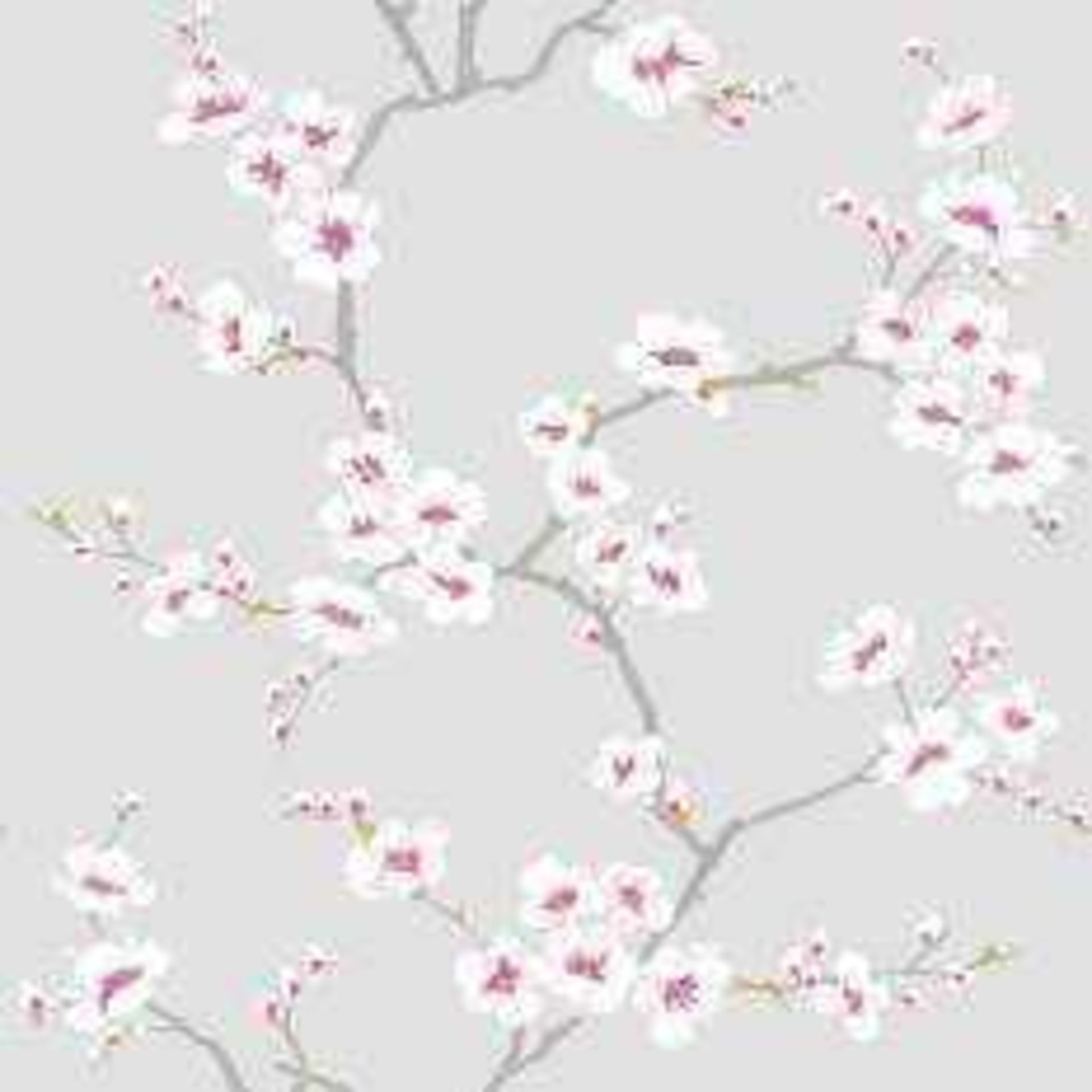 Fresco Apple blossom grey pink wallpaper