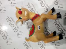 Unboxed Rudolph the Red-Nosed reindeer garden ornaments