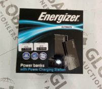 Boxed energizer ultimate power banks with charging station