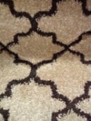 Small dark brown/Light brown small designer floor rug