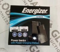 Boxed energizer ultimate power banks with charging station