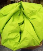 Large Green designer bean bag