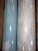 2 assorted rolls of designer wallpaper