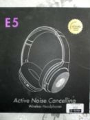 Boxed E5 active noise cancelling wireless headphones