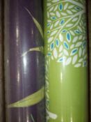 2 assorted rolls of designer wallpaper