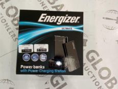 Boxed energizer ultimate power banks with charging station