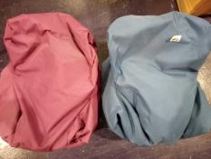 Lot to contain 2 assorted bean bag small chairs