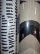 2 assorted rolls of designer Wallpaper