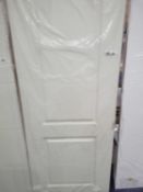 White Solid External Door
