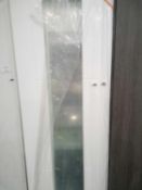 White Single Glass Panel Door