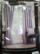 Hotel collection Sateen blackout mauve curtains