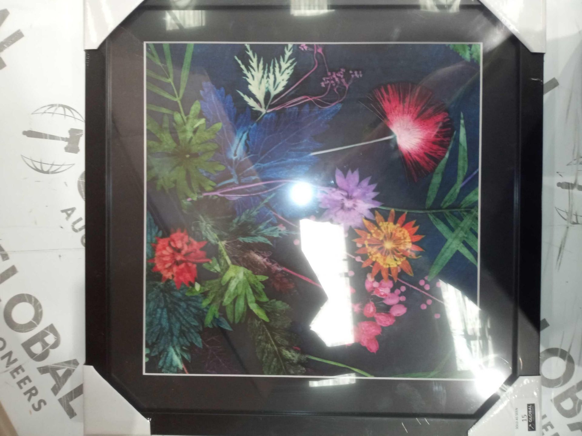 Multi coloured Floral wall art picture