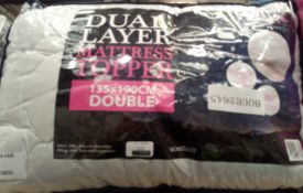 Dual layer mattress topper