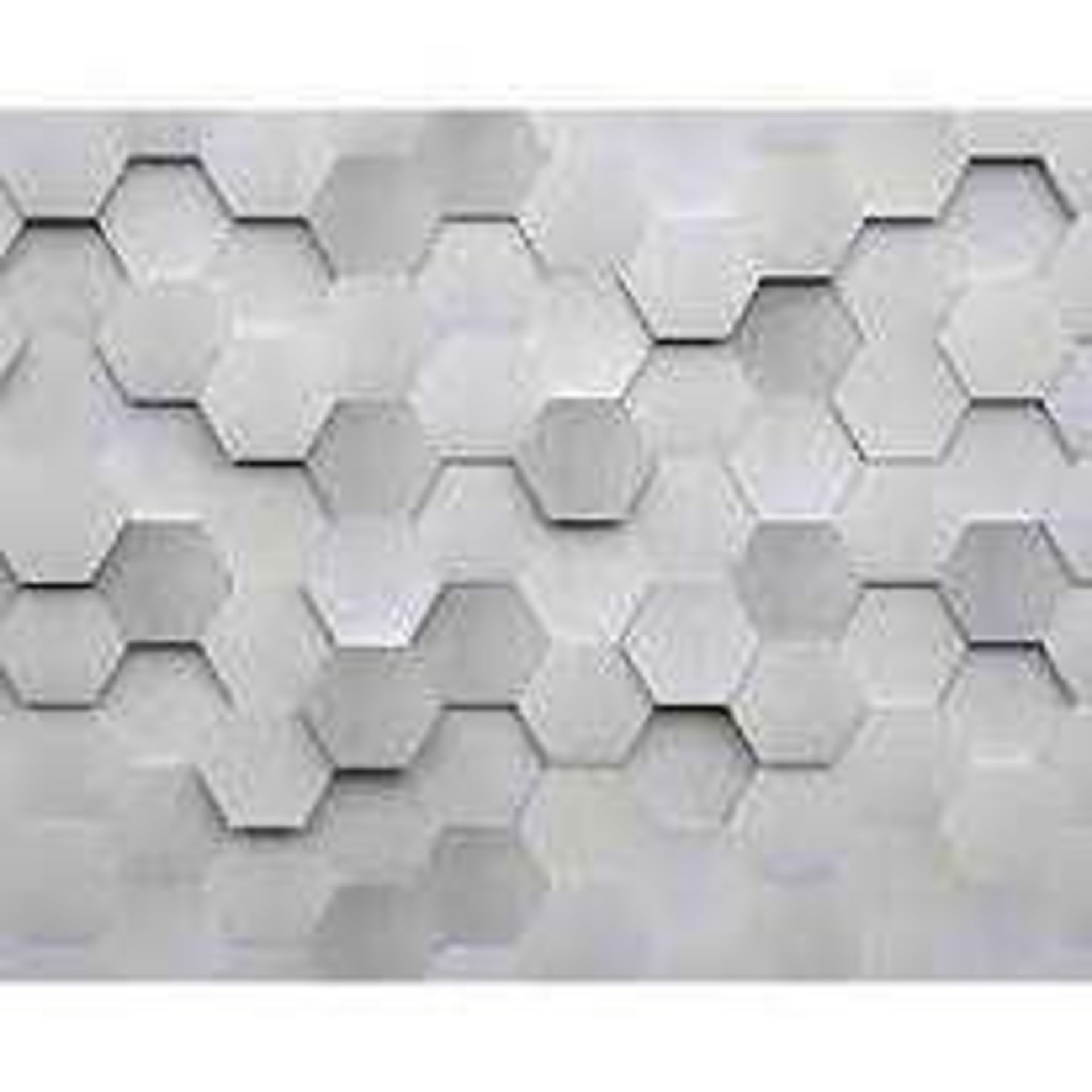 metal hexagons wall mural