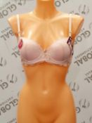 Lot to contain 2 packs of 6 light pink ladies bras