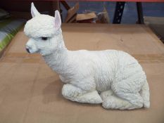 Boxed llama sculpture