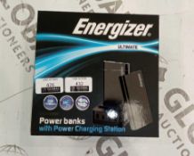 Boxed energizer ultimate power banks with charging station