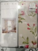 Lot to contain 2 Fusion floral eyelet curtains