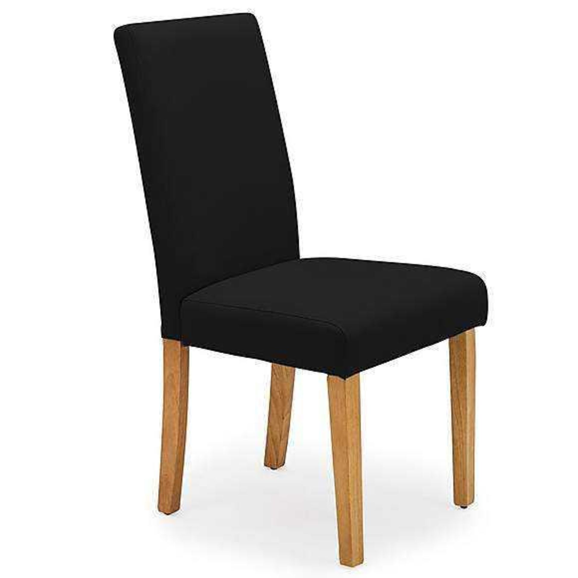 Boxed home leather dining chairs in black