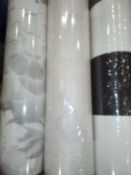 4 assorted rolls of designer wallpaper