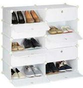 Relaxdays 12 Pair Shoe Cabinet