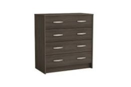 Boxed Osaka 4 Drawer Chest Of Drawers In Vulcano Oak RRP £145 (127117) (Dimensions 83x41.90x87.30cm)