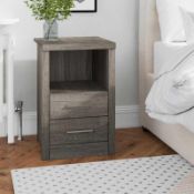 Lisbon 2 Drawer Bedside Table