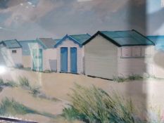 Beach Huts On A Bright Day