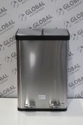 Stainless Steel Twin Recycling Pedal Bin