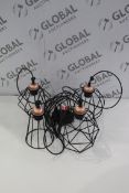 Boxed 4 Copper And Black Designer Ceiling Light