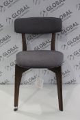 Unboxed Grey Fabric Designer Dinning Chair