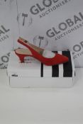 Boxed Ladies Red Freeflex Small Heeled Shoe Rrp £75