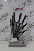 Boxed Tower 7 Piece Knife Set Rotating Stand