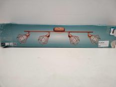 Boxed Eglo 4 Light Rose Gold Kitchen Pendant Rrp Â£95