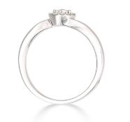 White Gold Diamond Ring with subtle twist Size O RRP £550 (UR4362B