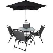 Boxed Glass Outdoor 4 Seater Dinning Table