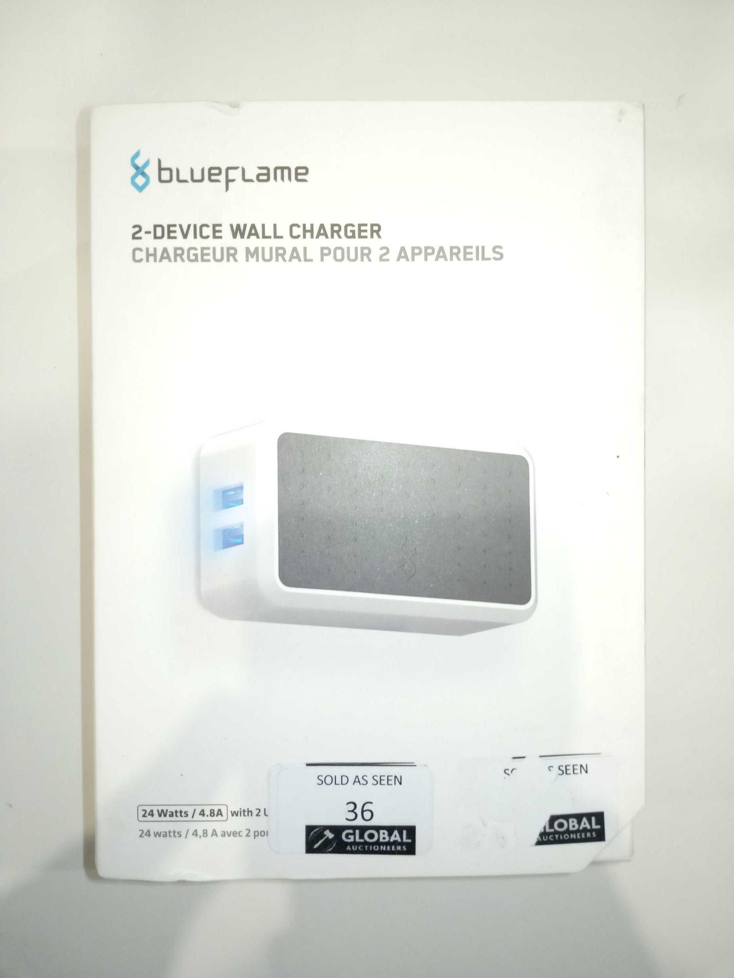 Boxed Blue Flame 2 Device Wall Charger