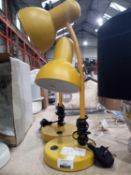 Lot To Contain 2 Mustard Table Reading Lamps