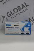 Boxed Of 50. 3 Ply Non Medical Disposable A Loop Types Of Breathable Skin Friendly Mass