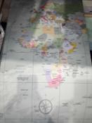 Boxed 3 Piece Map Of The World Wall Art Picture