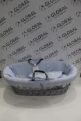 Unboxed Baby Blue Moses Basket