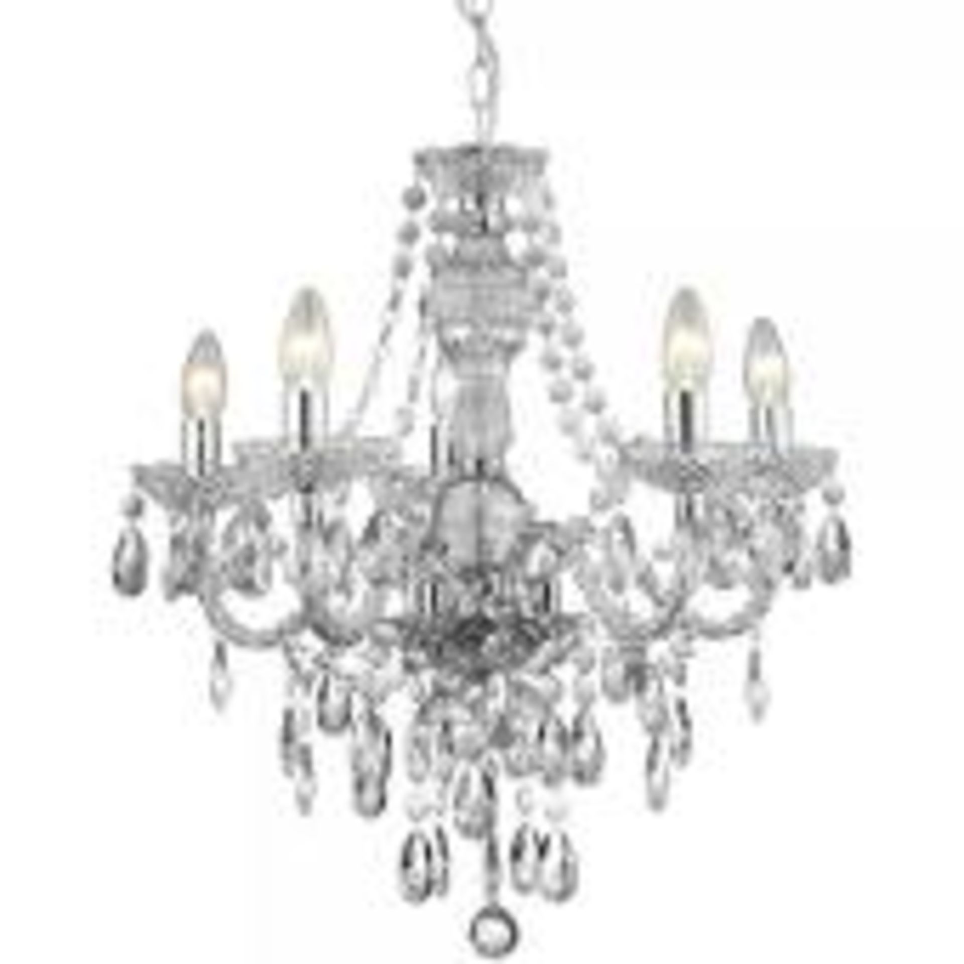 Boxed Endon Galen 5 Light Candle Style Chandelier
