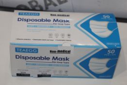 Box Of 50 Non Medical Disposable 3Ply A Loop Type Maths